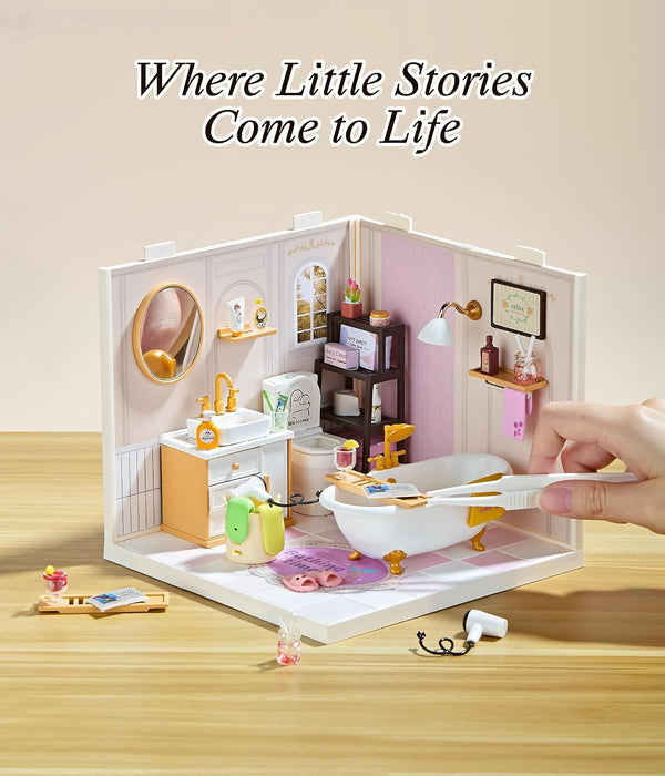 Bathroom Miniature Dollhouse Kit F07AM7-9-8009