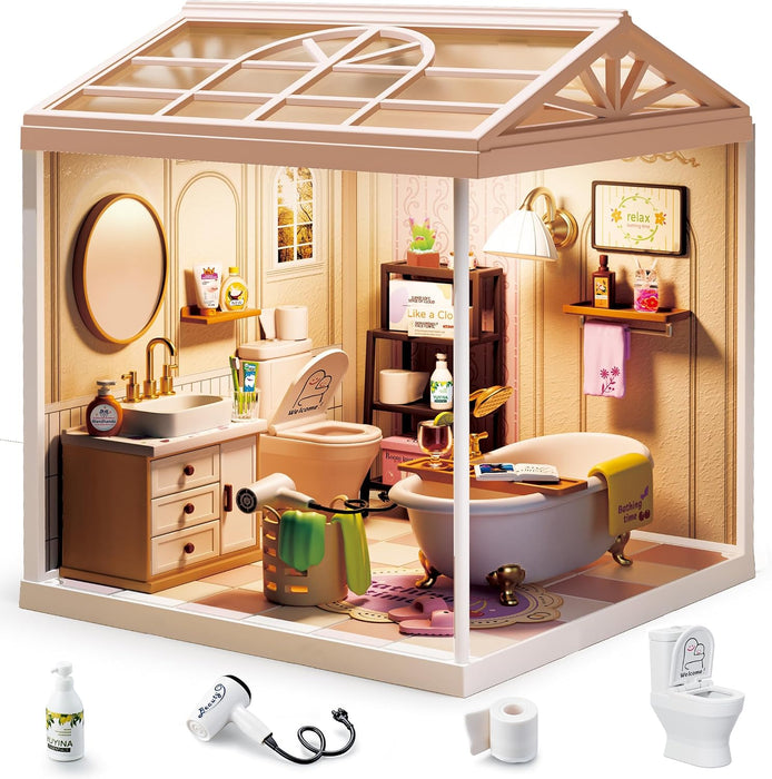 Bathroom Miniature Dollhouse Kit F07AM7-9-8009