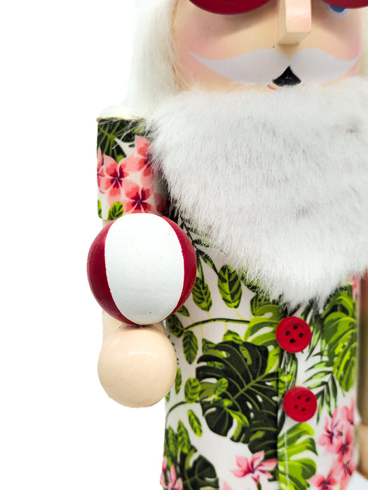 Beach Ball Santa Wooden Nutcracker F07AM9-1-N01044C