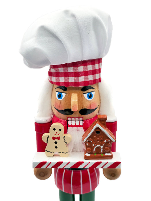 Gingerbread Chef Wooden Nutcracker F07AM9-11-N01270A