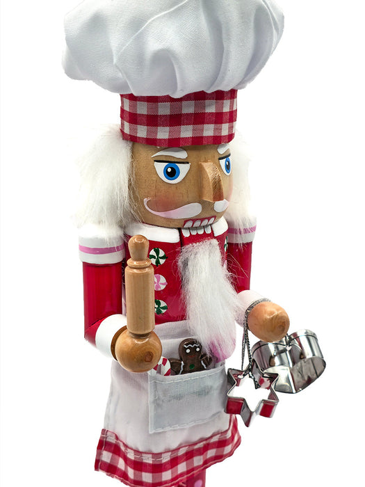 Rolling Pin Chef Wooden Nutcracker F07AM9-12-N01109A