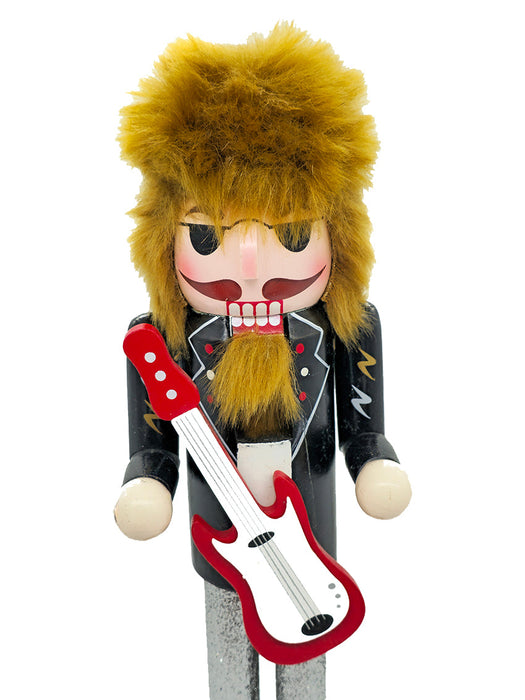 Rock Guitarist Wooden Nutcracker F07AM9-16-XC4620B