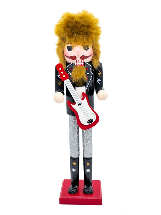 Rock Guitarist Wooden Nutcracker F07AM9-16-XC4620B