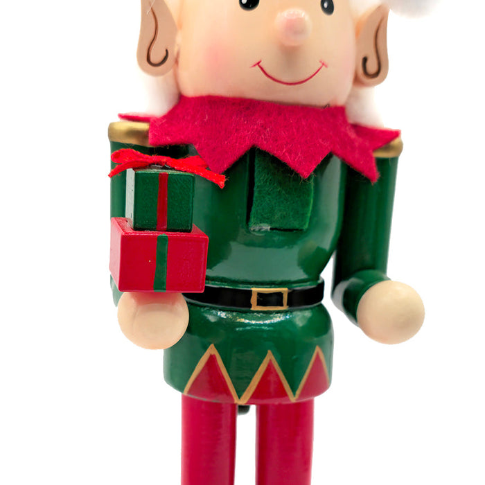 Christmas Gift Elf Wooden Nutcracker F07AM9-18-N01851D