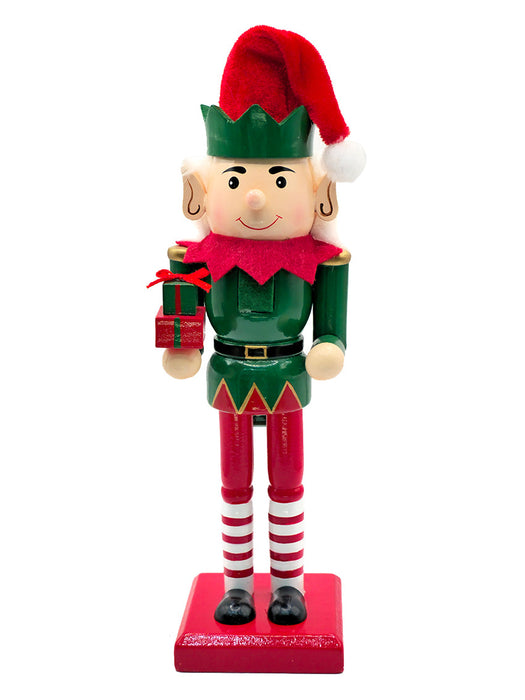 Christmas Gift Elf Wooden Nutcracker F07AM9-18-N01851D