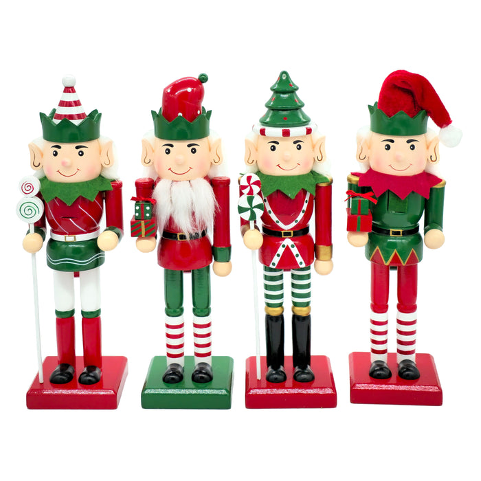 Christmas Gift Elf Wooden Nutcracker F07AM9-18-N01851D