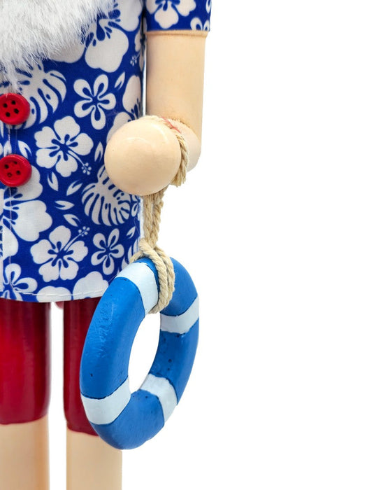 Lifeguard Santa Wooden Nutcracker F07AM9-2-N01043C