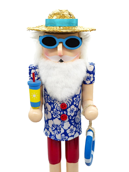 Lifeguard Santa Wooden Nutcracker F07AM9-2-N01043C