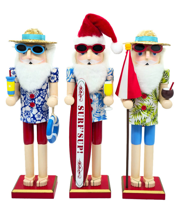 Lifeguard Santa Wooden Nutcracker F07AM9-2-N01043C