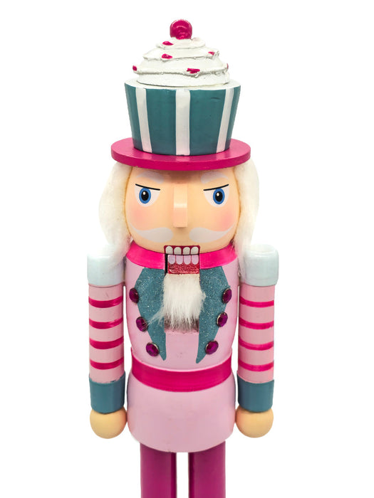 Cupcake Hat Wooden Nutcracker F07AM9-21-N01220A