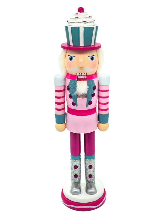 Cupcake Hat Wooden Nutcracker F07AM9-21-N01220A