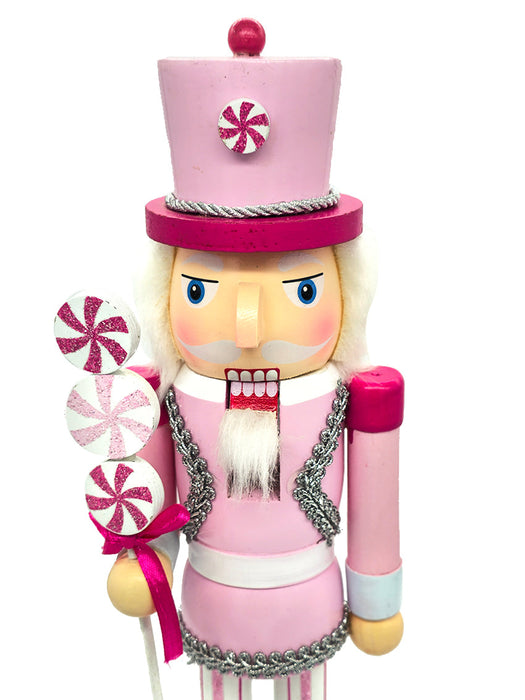 Peppermint Candy Wooden Nutcracker F07AM9-21-N01220B