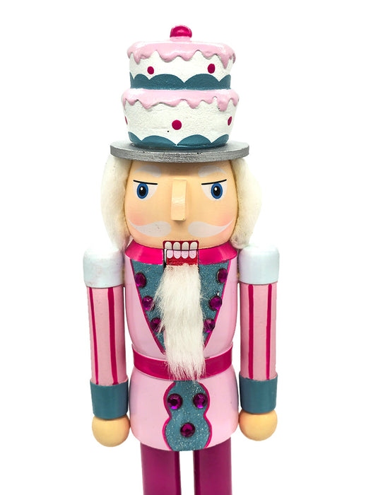 Cake Hat Wooden Nutcracker F07AM9-21-N01220C