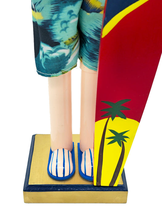 Surfboard Santa Wooden Nutcracker F07AM9-3-N02022A