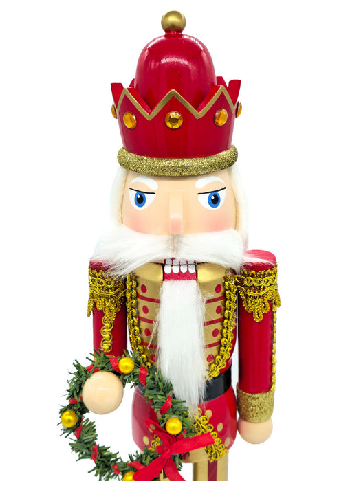 Christmas Wreath Wooden Nutcracker F07AM9-30-N01325A