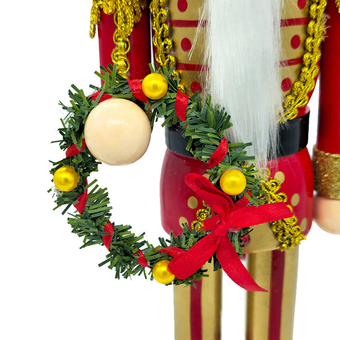 Christmas Wreath Wooden Nutcracker F07AM9-30-N01325A