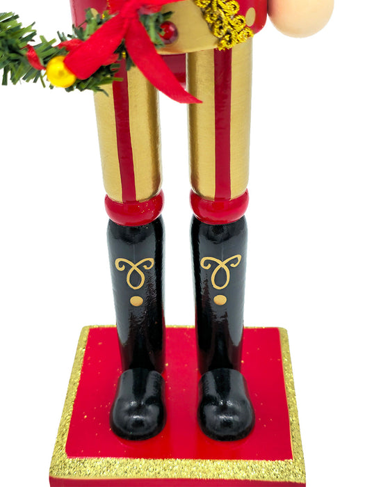 Christmas Wreath Wooden Nutcracker F07AM9-30-N01325A