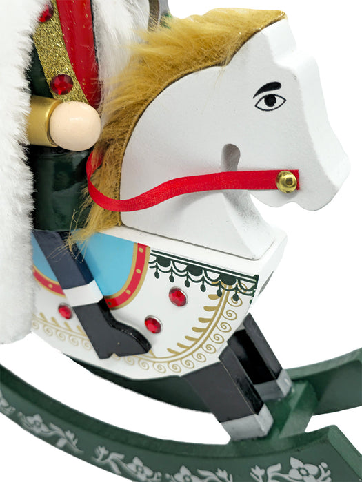 Soldier Rocking Horse Wooden Nutcracker F07AM9-33-N01096B