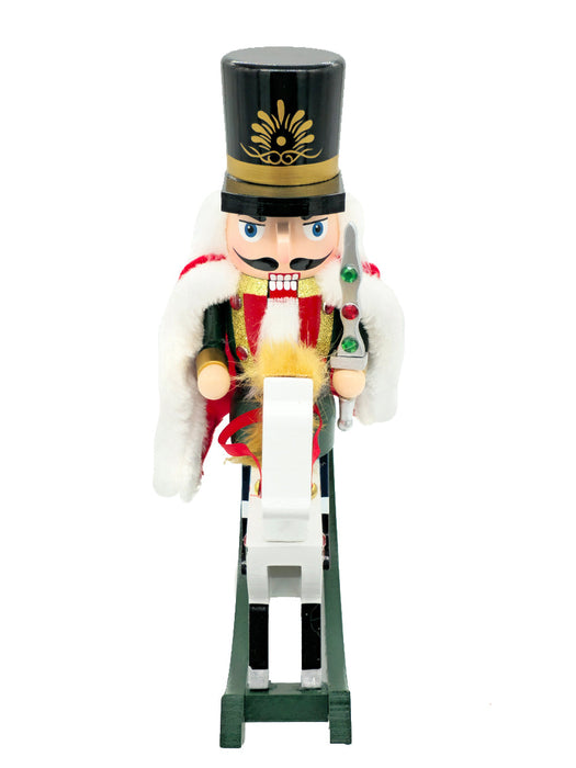 Soldier Rocking Horse Wooden Nutcracker F07AM9-33-N01096B