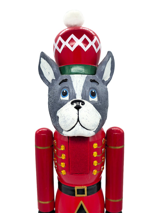 Soldier Bulldog Wooden Nutcracker F07AM9-4-N01026B