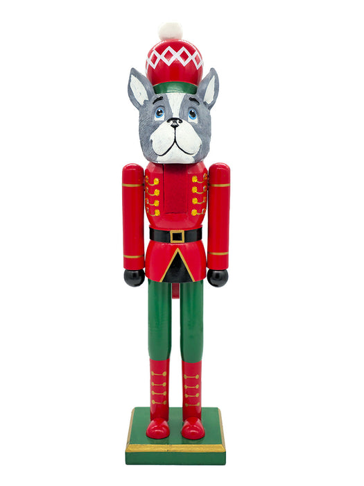 Soldier Bulldog Wooden Nutcracker F07AM9-4-N01026B