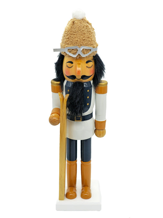 Skier Wooden Nutcracker F07AM9-71-N01852A