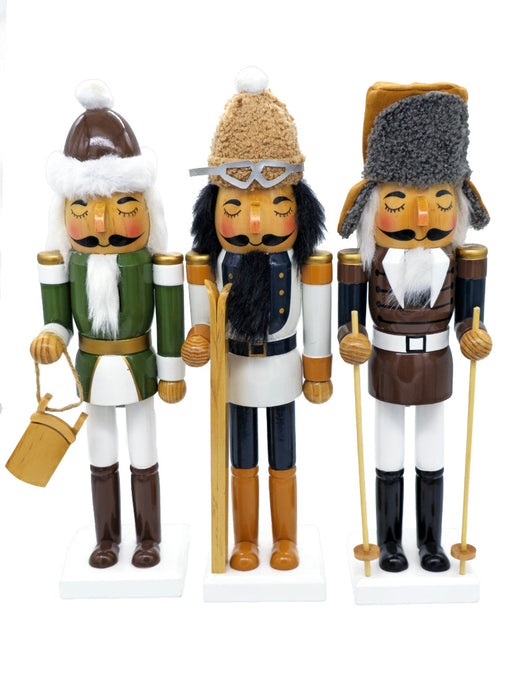 Ski Pole Wooden Nutcracker F07AM9-71-N01852C