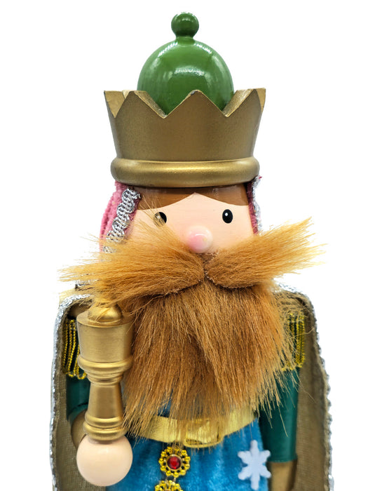 Blue King Wooden Nutcracker F07AM9-74-N01849A
