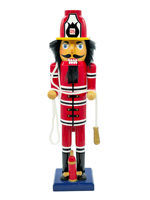 Firefighter Wooden Nutcracker F07AM9-8-N01842B