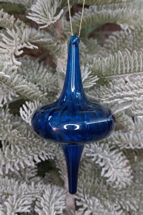 Blue Spire Christmas Glass Ornament Wizardi F07M10-14