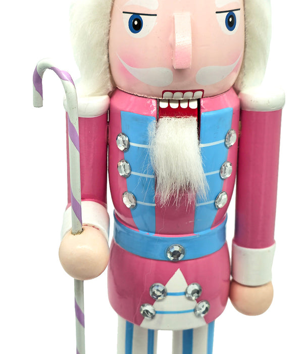 Pink King Wooden Nutcracker F07M14-29-N01703 pink stand