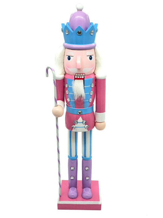 Pink King Wooden Nutcracker F07M14-29-N01703 pink stand