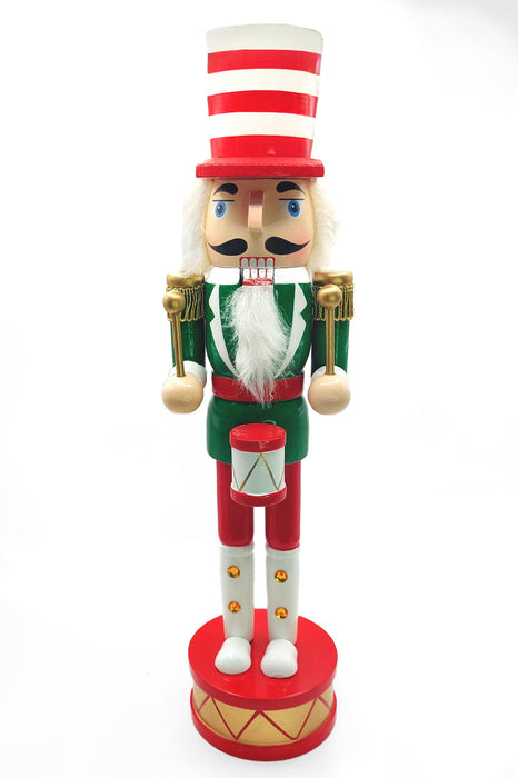 Christmas Drummer Nutcracker. Wizardi Classic Festive Decoration F07M14-32-N01819A