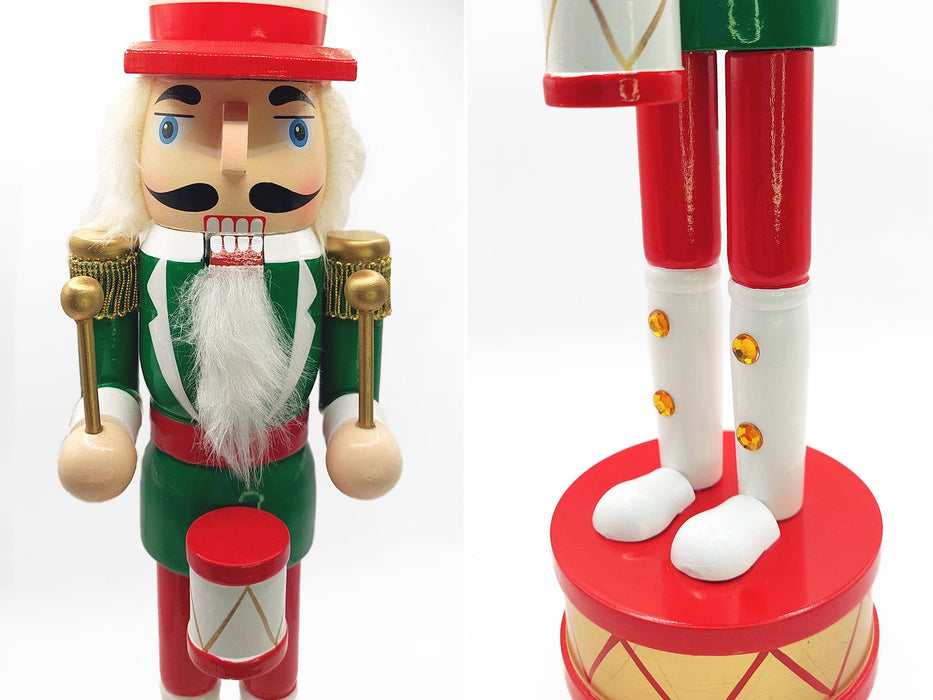 Christmas Drummer Nutcracker. Wizardi Classic Festive Decoration F07M14-32-N01819A