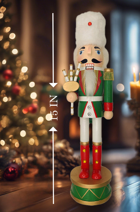 Christmas Bagpipes Nutcracker. Wizardi Classic Festive Decoration F07M14-32-N01819B