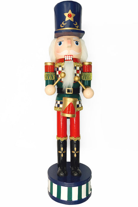 Christmas Nutcracker the Drummer. Wizardi Classic Festive Decoration F07M14-36-N01845D