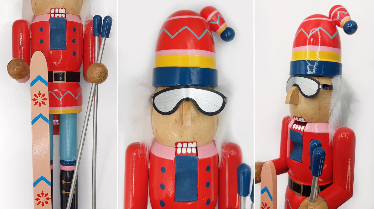 Christmas Nutcracker the Skier. Wizardi Classic Festive Decoration F07M14-42-N01826A