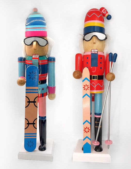 Christmas Nutcracker the Snowboarder. Wizardi Classic Festive Decoration F07M14-42-N01826B