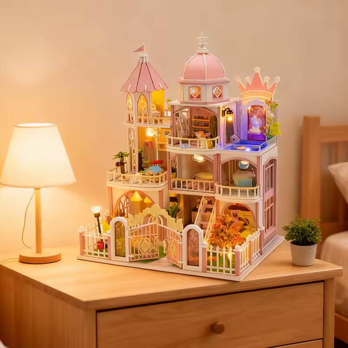Windsor Castle Dollhouse Kit - Miniature Wizardi Roombox Kit F07M5-65-L2503