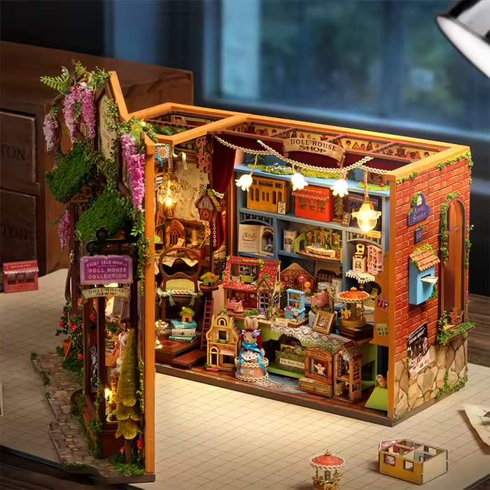 Once Upon a Time Dollhouse Kit - Miniature Wizardi Roombox Kit F07M5-71-F-068-A