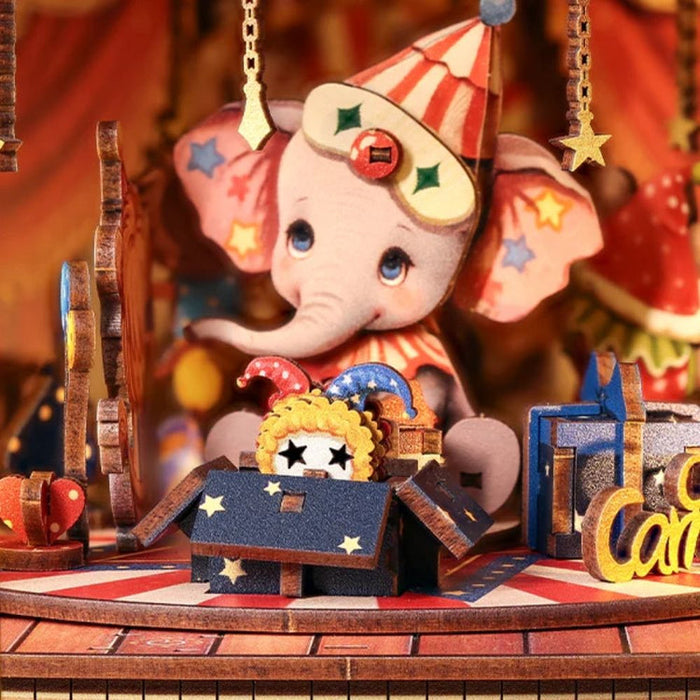 Animal Carnival Dollhouse Kit - Miniature Wizardi Roombox Kit F07M5-80-TTBC501