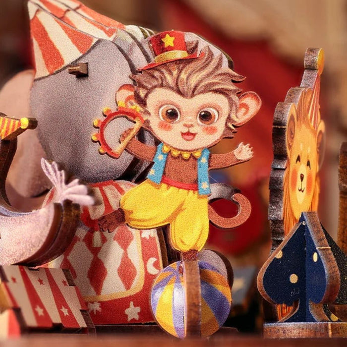 Animal Carnival Dollhouse Kit - Miniature Wizardi Roombox Kit F07M5-80-TTBC501
