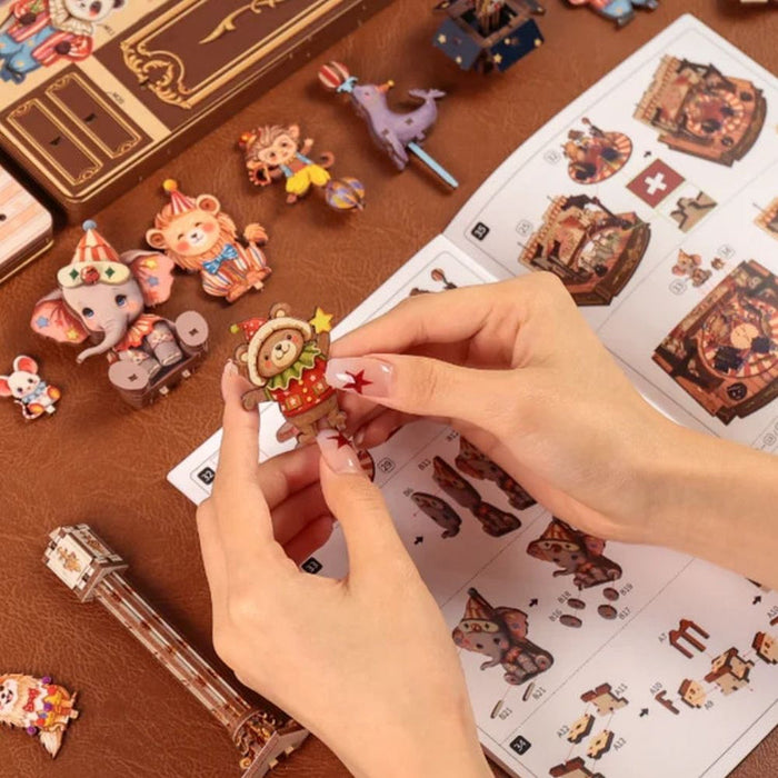 Animal Carnival Dollhouse Kit - Miniature Wizardi Roombox Kit F07M5-80-TTBC501