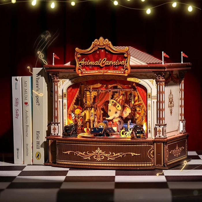 Animal Carnival Dollhouse Kit - Miniature Wizardi Roombox Kit F07M5-80-TTBC501