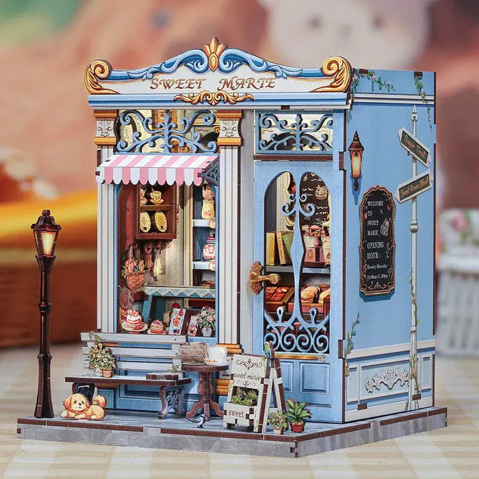 Sweet Marie Bakery Dollhouse Kit - Miniature Wizardi Roombox Kit F07M5-82-CWGC207