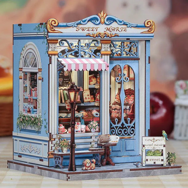 Sweet Marie Bakery Dollhouse Kit - Miniature Wizardi Roombox Kit F07M5-82-CWGC207