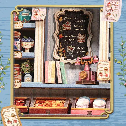 Sweet Marie Bakery Dollhouse Kit - Miniature Wizardi Roombox Kit F07M5-82-CWGC207