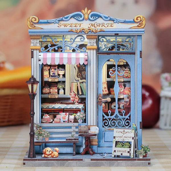 Sweet Marie Bakery Dollhouse Kit - Miniature Wizardi Roombox Kit F07M5-82-CWGC207