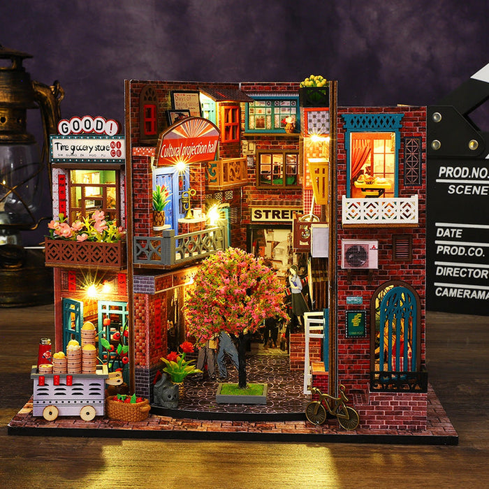 Time Imprint Dollhouse Kit - Miniature Wizardi Roombox Kit F07M51-74-ES010-A