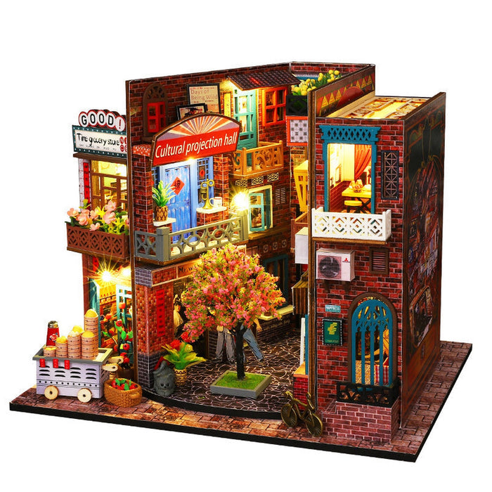 Time Imprint Dollhouse Kit - Miniature Wizardi Roombox Kit F07M51-74-ES010-A